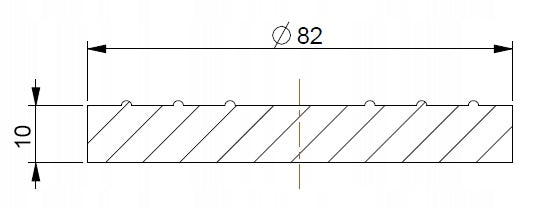 Snowman lift rubber, rubber pad 82x10mm Siltax Manufacturer code P82m bałwanek podstawa 82x10mm