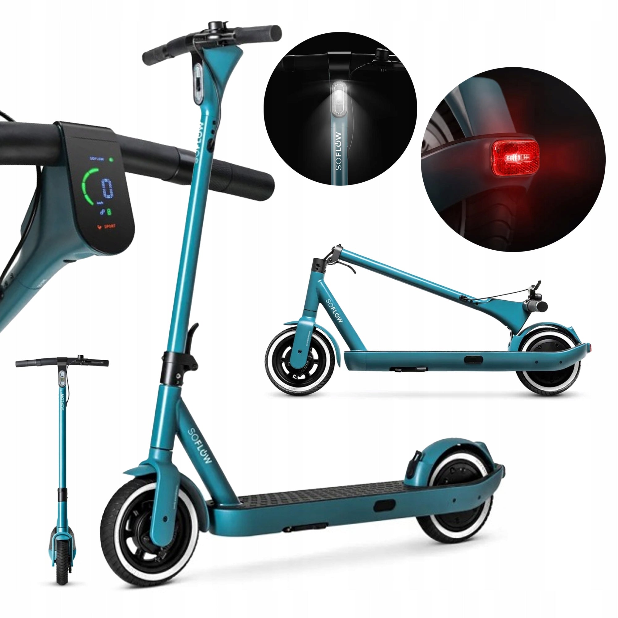 So!Flow Lightweight Electric Scooter 350W 5,2Ah 20km/h blue 17kg NFC