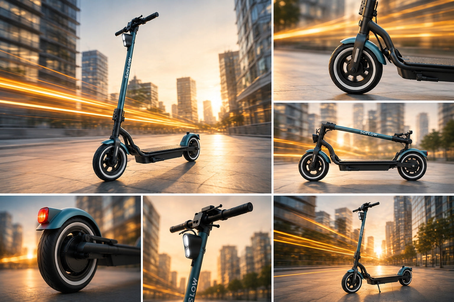 So!Flow SO2 AIR MAX Electric scooter 500W 20km/h NFC 80km blue Weight 17.8 kg