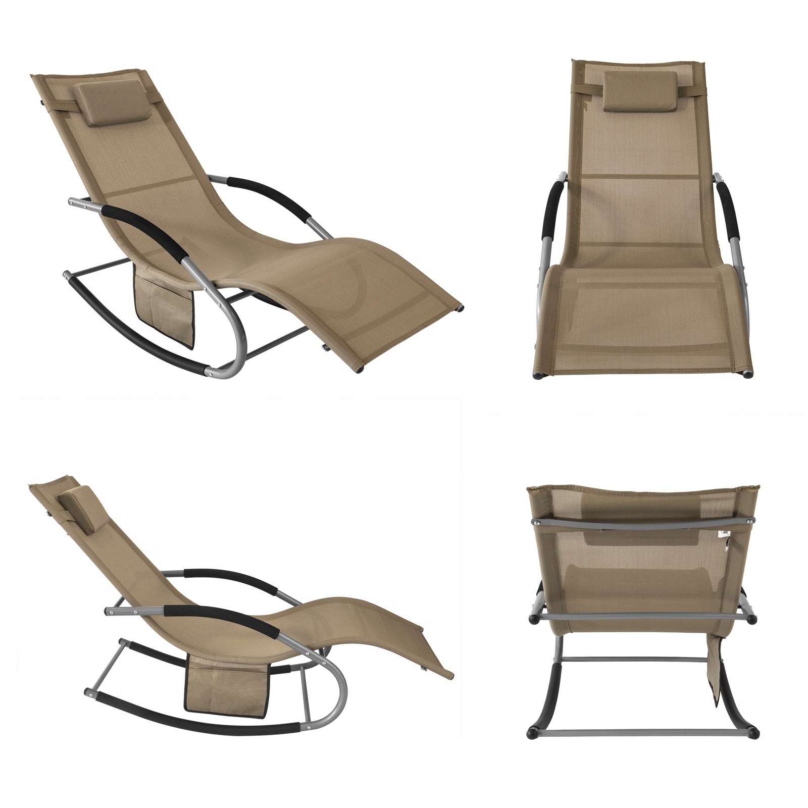 SoBuy Outdoor Garden Rocking Sun Lounger OGS28-BR Manufacturer code ogs28br