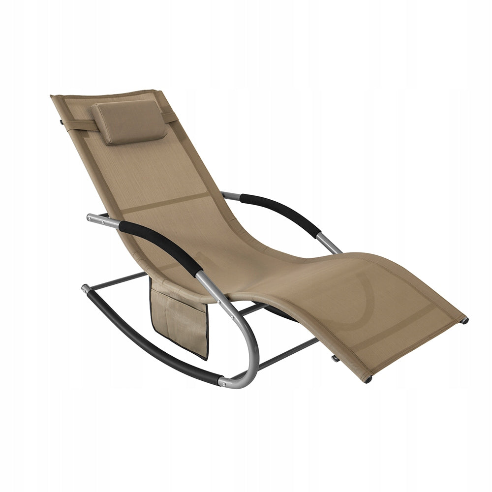 SoBuy Outdoor Garden Rocking Sun Lounger OGS28-BR