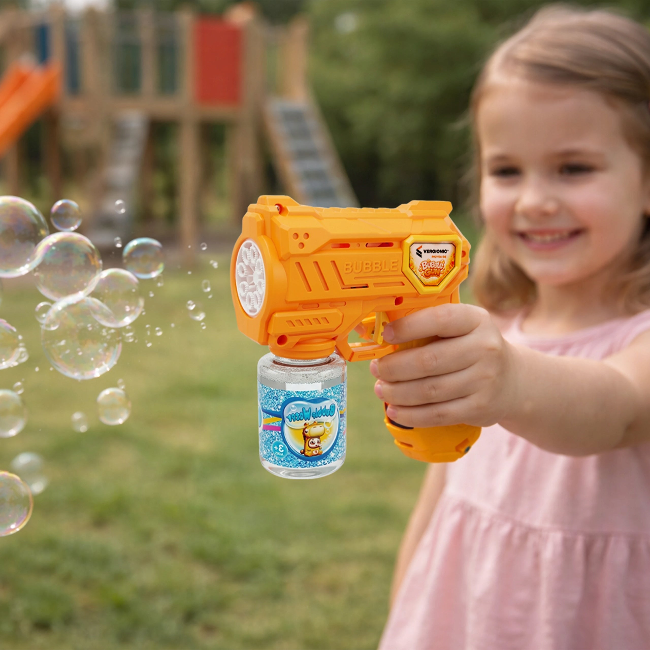 Soap Bubble Gun Automatic + Liquid MIX 70 ml Packaging status original