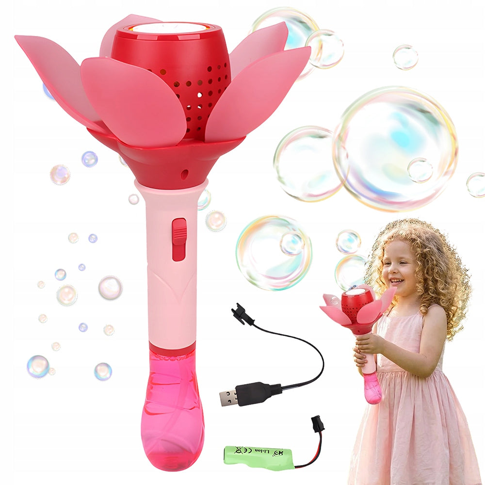 Soap Bubble Gun Generator Pink Soap Bubble Machine