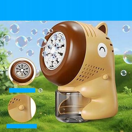 Soap Bubble Making Machine + Liquid 130ml Brown Color Kind machine