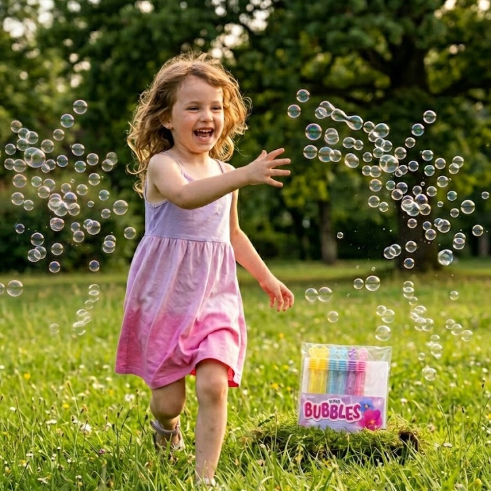 Soap Bubble Release Sticks 8pcs FLOWERS Packaging status original