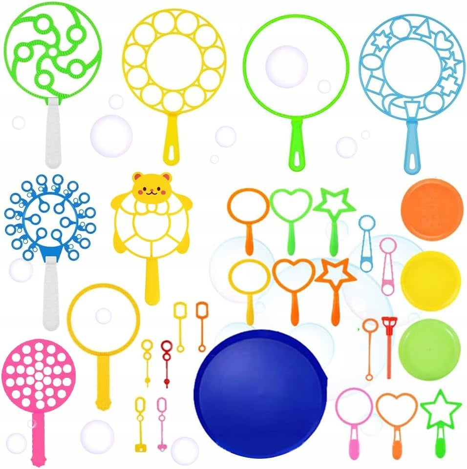 Soap Bubble Set XXL 31pcs Sticks Rings Hoops Gift for Kids Manufacturer code 8410235973413