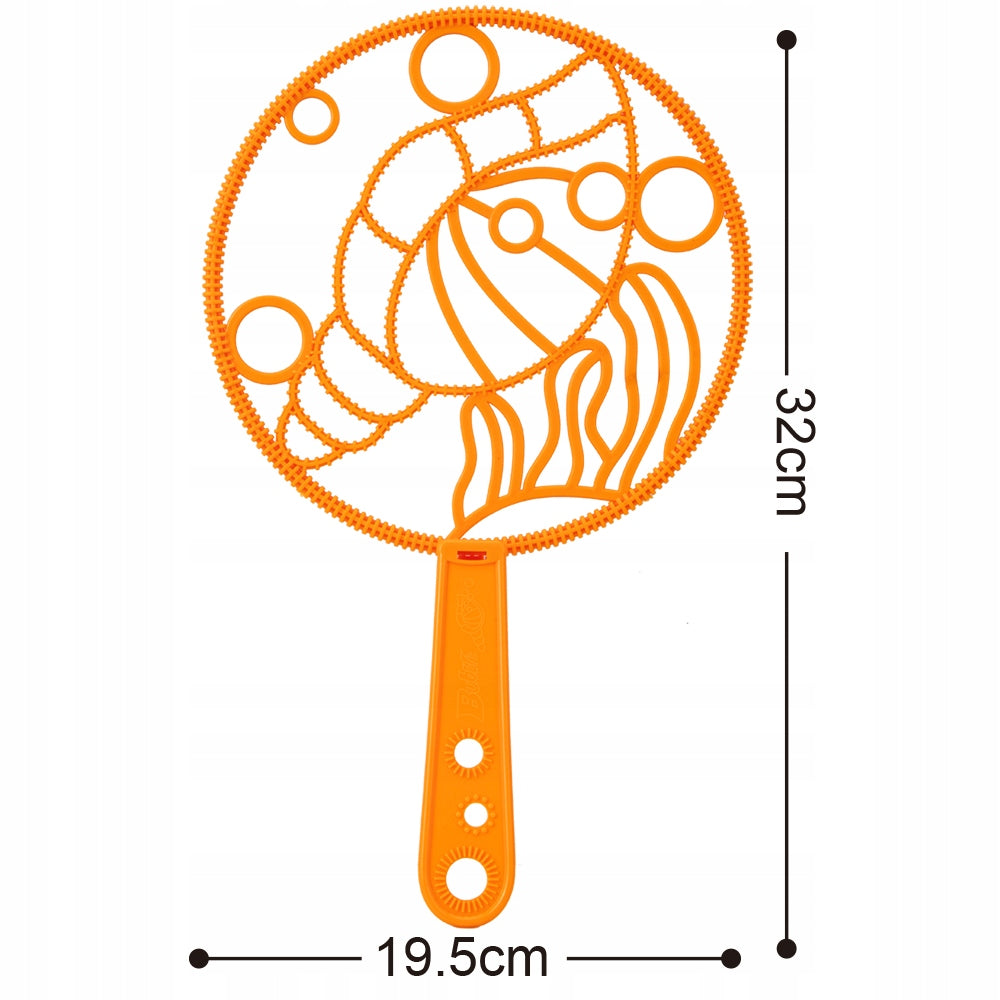 Soap Bubble Wand Set with Liquid Sticks Hoops Animal Designs Color multicolor