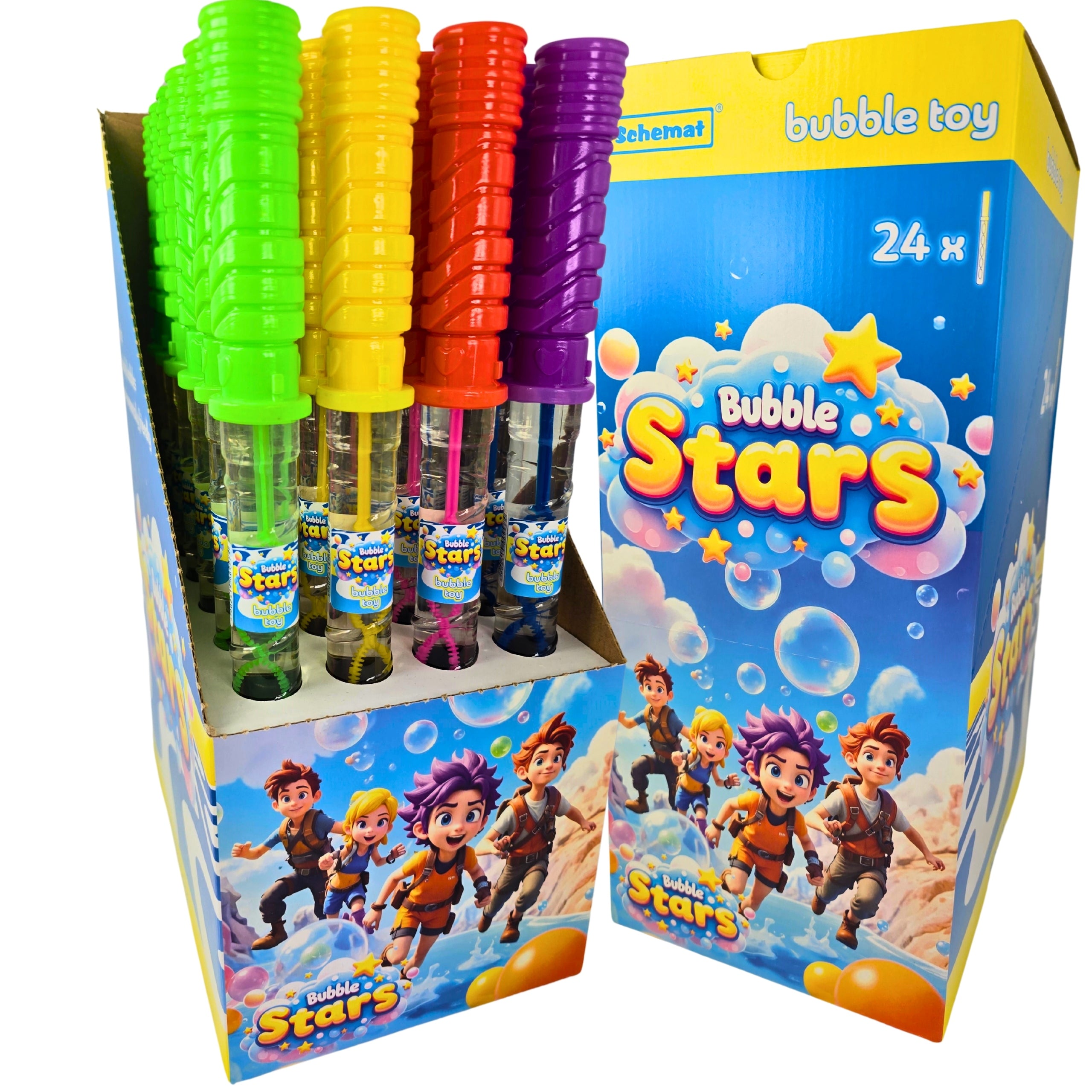 Soap Bubbles Sword 36 cm – Fun for Kids Mix of Colors 24 pieces