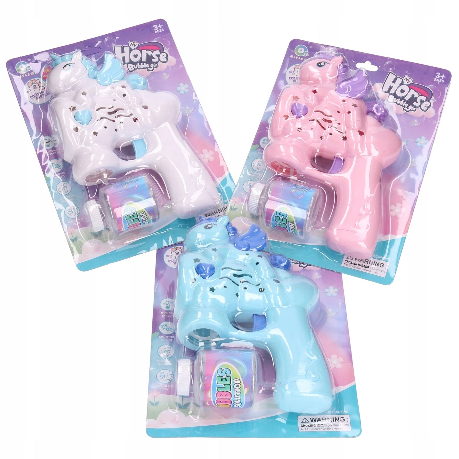 Soap bubble gun HORSE UNICORN 5357 Brand Biały
