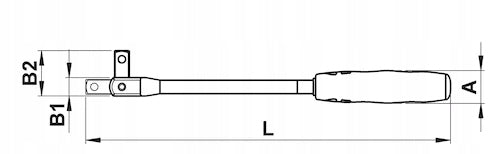 Socket Wrench WURTH Articulated Knob 600MM 1/2 Inch Durable Tip Manufacturer code Klucz Nasadowy WURTH Pokrętło 600MM 1/2 Cala