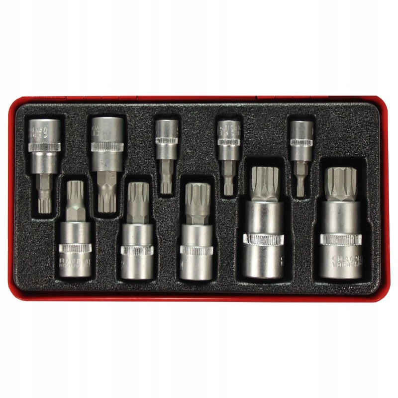 Socket set SPLINE M4-M18 10 el. Magnus | 1/4", 3/8", 1/2" MGS01910 Manufacturer code MGS01910