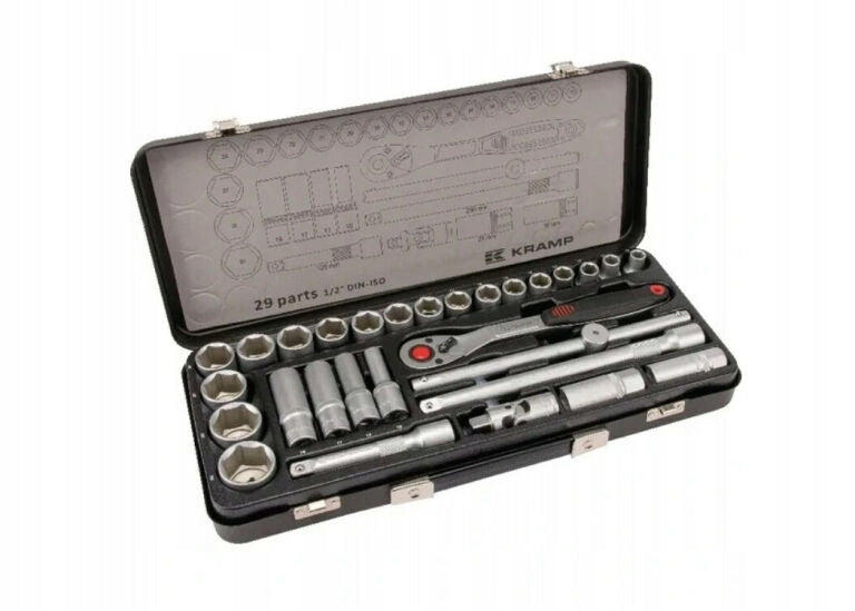 Socket wrench set 1/2” 29 elements KRAMP 180429200KR