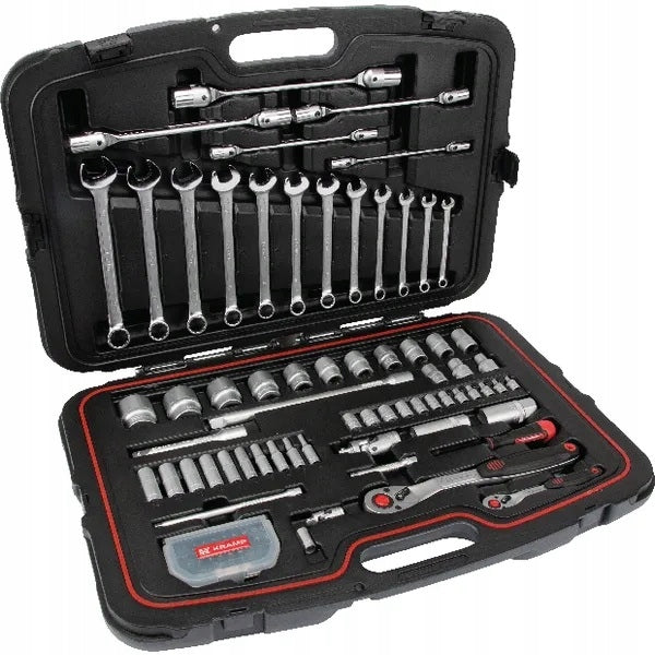 Socket wrench set 1/4” + 1/2" 96 ele. Kramp Grene
