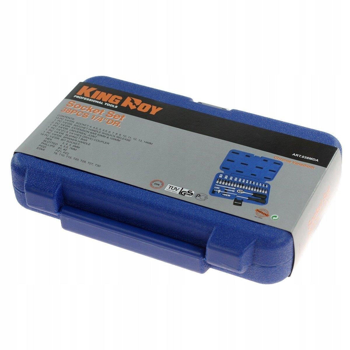 Socket wrench set 1/4" 38 element KR038MDA Brand King Roy