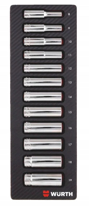 Socket wrench set 3/8 inch 2.4.1, 12 el. Wurth EAN (GTIN) 4061975355805