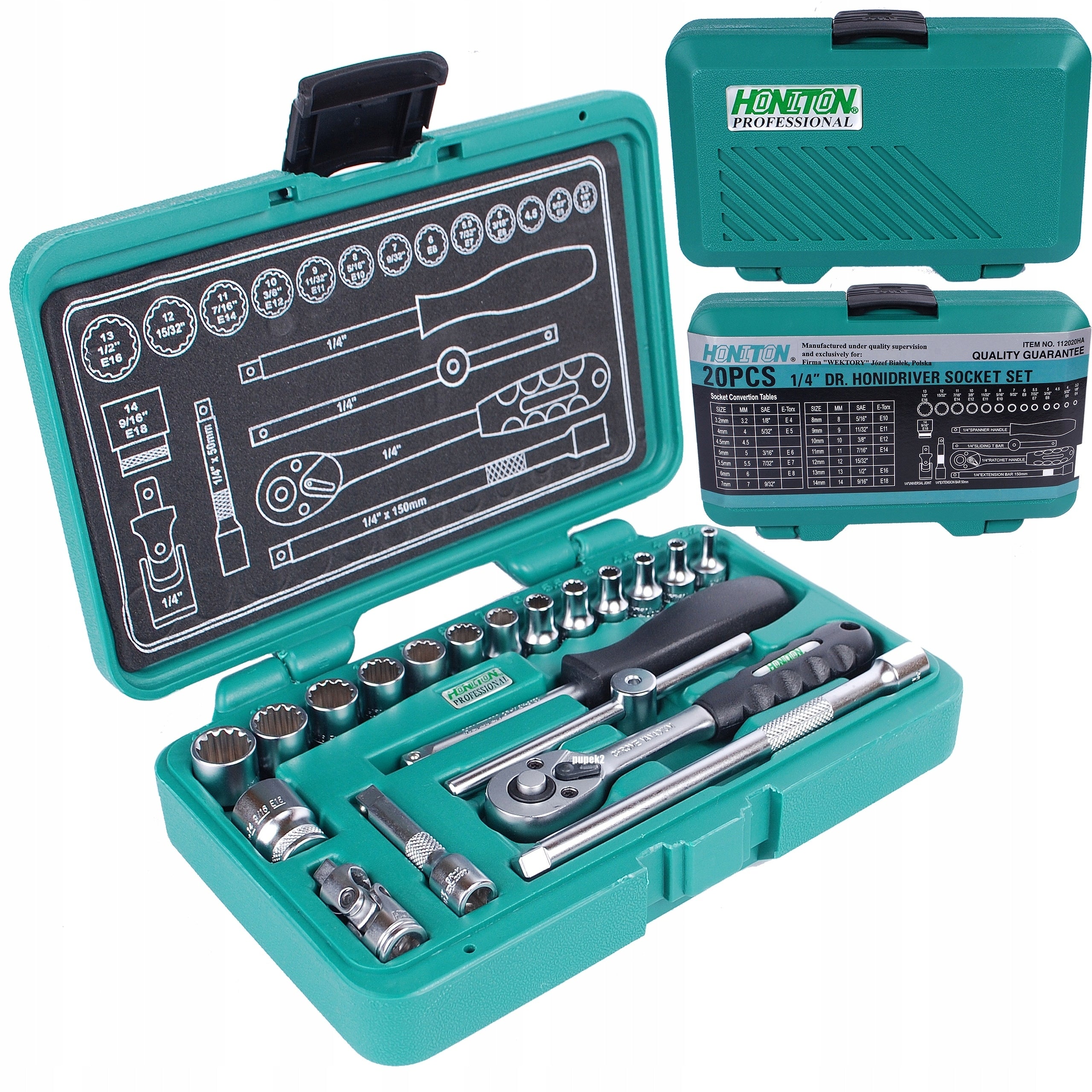 Socket wrench set Honiton H1120 20 el.