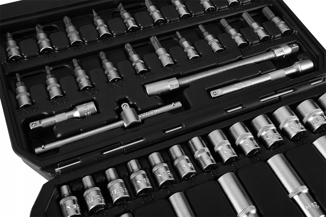 Socket wrench set NEO 10-201 1/4" 55 el. CrV Brand NEO TOOLS