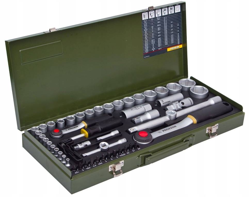 Socket wrench set Proxxon PR23040 ratchet cap case Number of items in the set 56