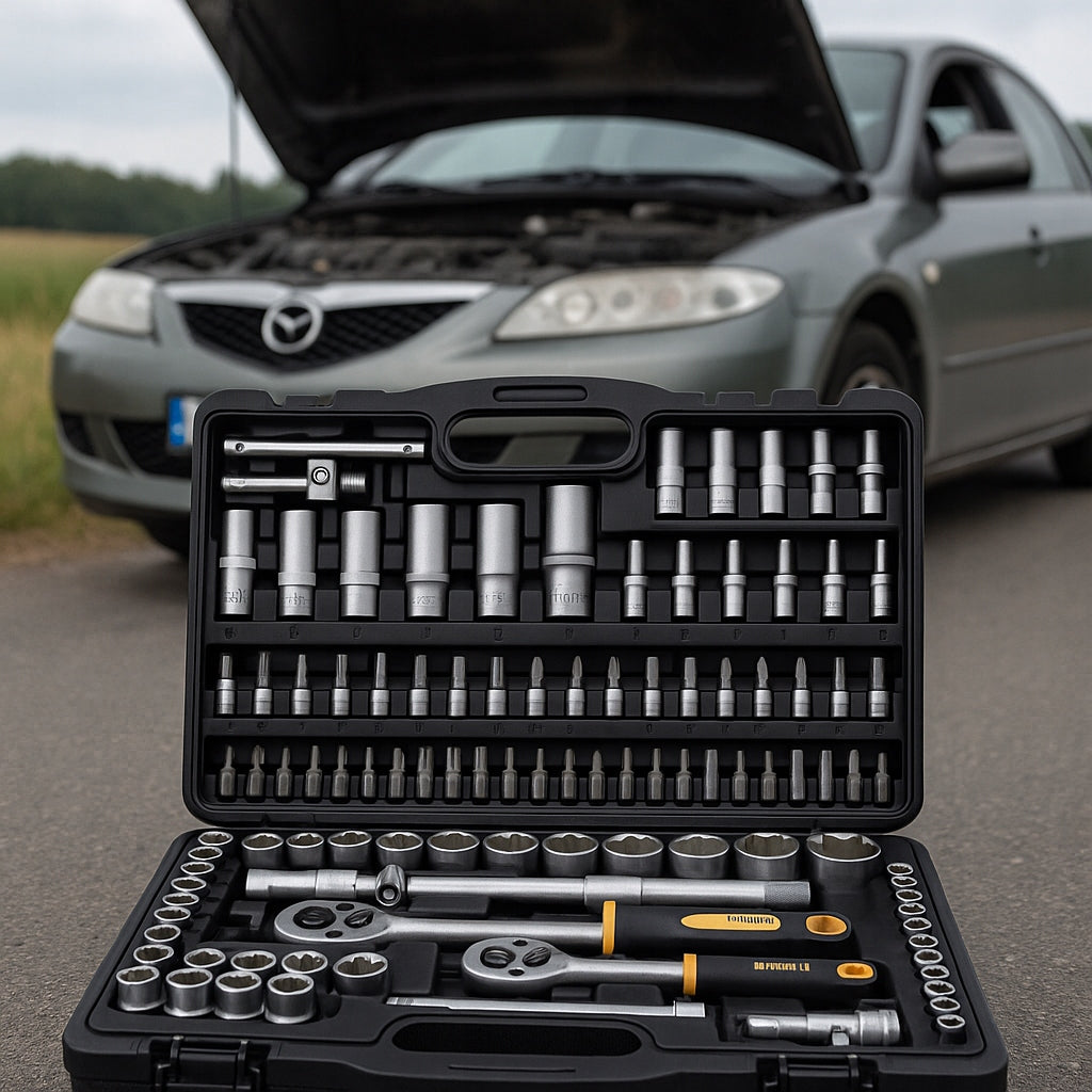 Socket wrench set Riwall hard 110 el 1/2" 1/4" tool case Customs tariff code 82060000