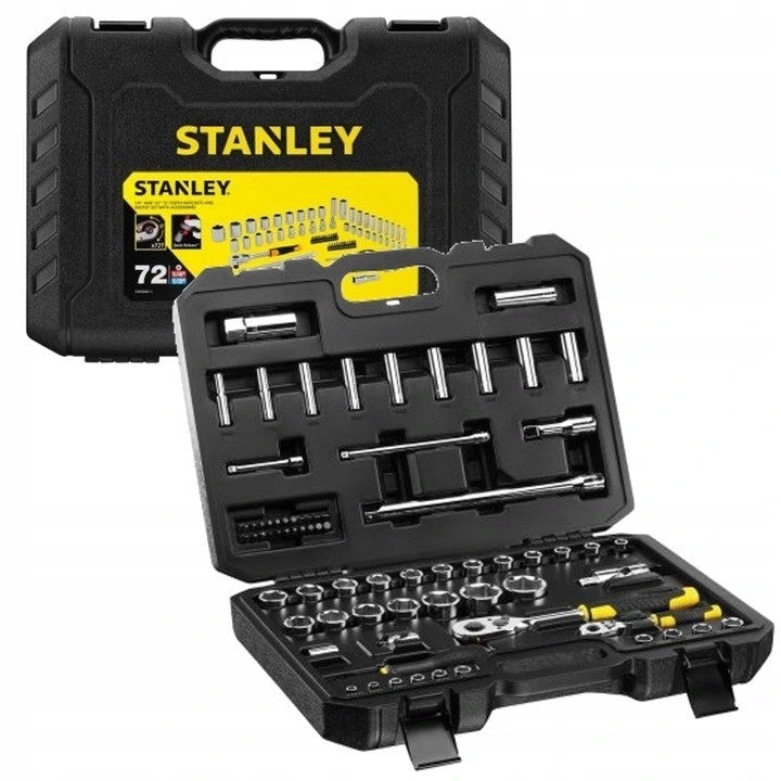 Socket wrench set, ratchet STANLEY 1/2" 1/4" 72pcs ST