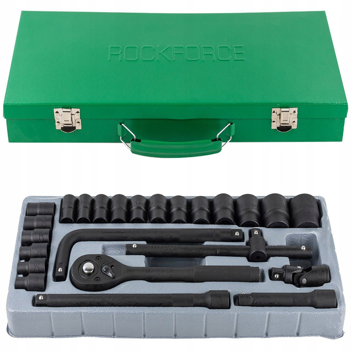 Socket wrench set ratchet socket 1/2" 8-32 mm 24 el. Rockforce