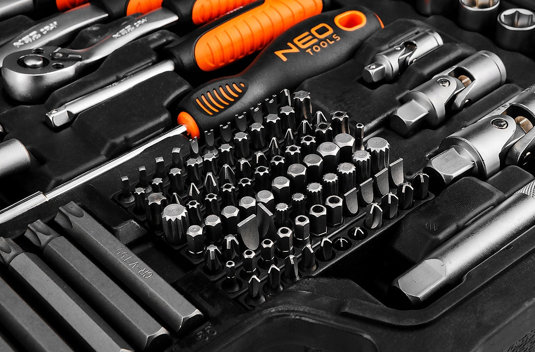 Socket wrenches 300 el. 1/2", 3/8", 1/4" Suitcase NEO TOOLS Brand NEO TOOLS