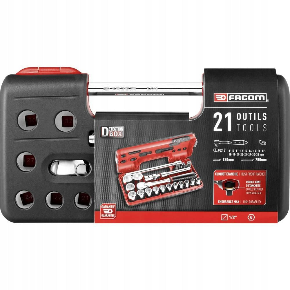 Socket wrenches Facom SET SL.DBOX1PB 1/2"