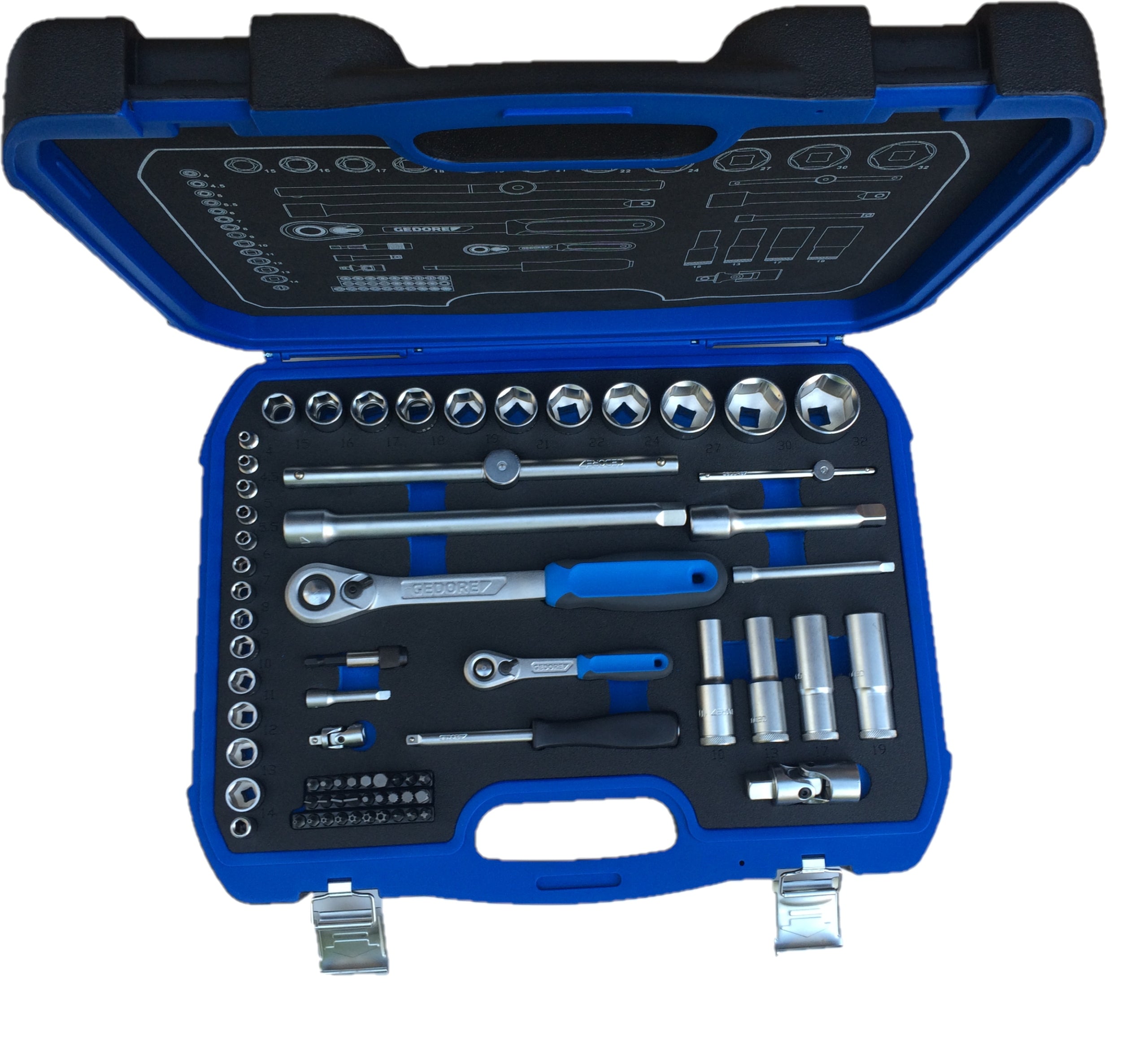 Socket wrenches set Gedore 19 BMC 20 69 element. Manufacturer code 3108902