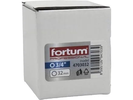 SocketFortum (4703032) Impact Socket, 3/4", 32mm, L 54mm, CrMoV Product weight with unit packaging 0.38 kg
