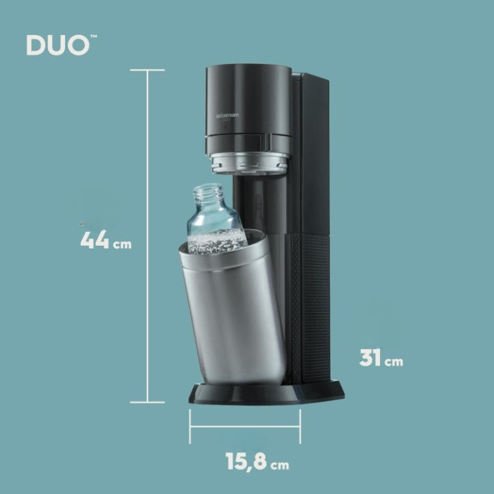 SodaStream DUO Comfort Water Saturator with Quick-Connect CO2 Cylinder Packaging status original