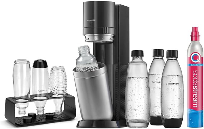 SodaStream DUO Comfort Water Saturator with Quick-Connect CO2 Cylinder