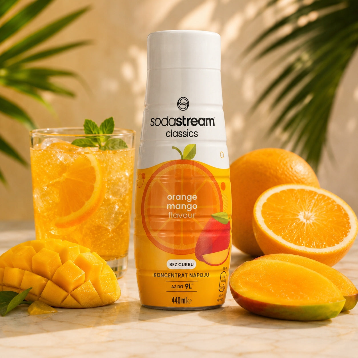 SodaStream Orange Mango ZERO Beverage Concentrate 440 ml Without SUGAR FIT Brand SodaStream