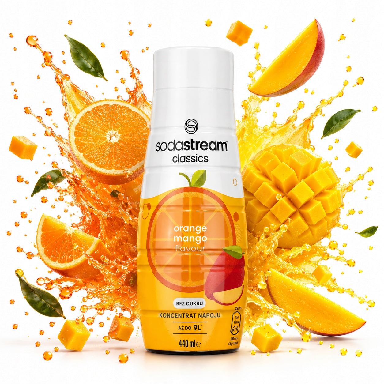 SodaStream Orange Mango ZERO Beverage Concentrate 440 ml Without SUGAR FIT Manufacturer code 1024258482