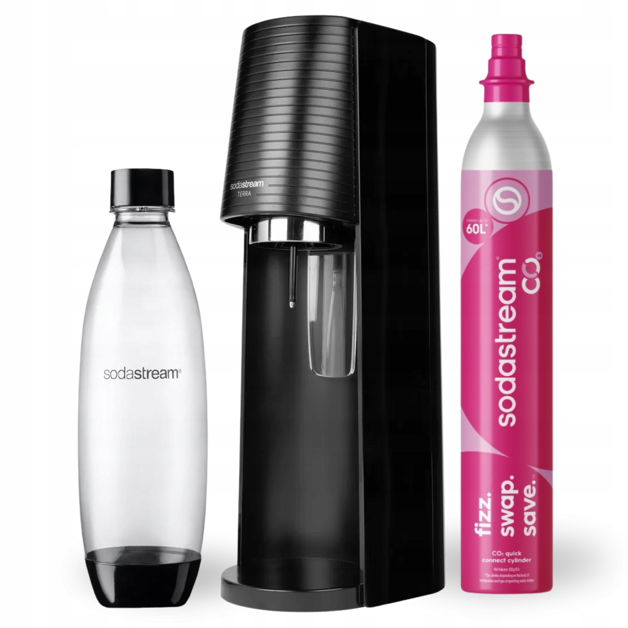 SodaStream TERRA + 1L Bottle + Mirinda Syrup + Lipton Ice Tea Lemon Packaging status original