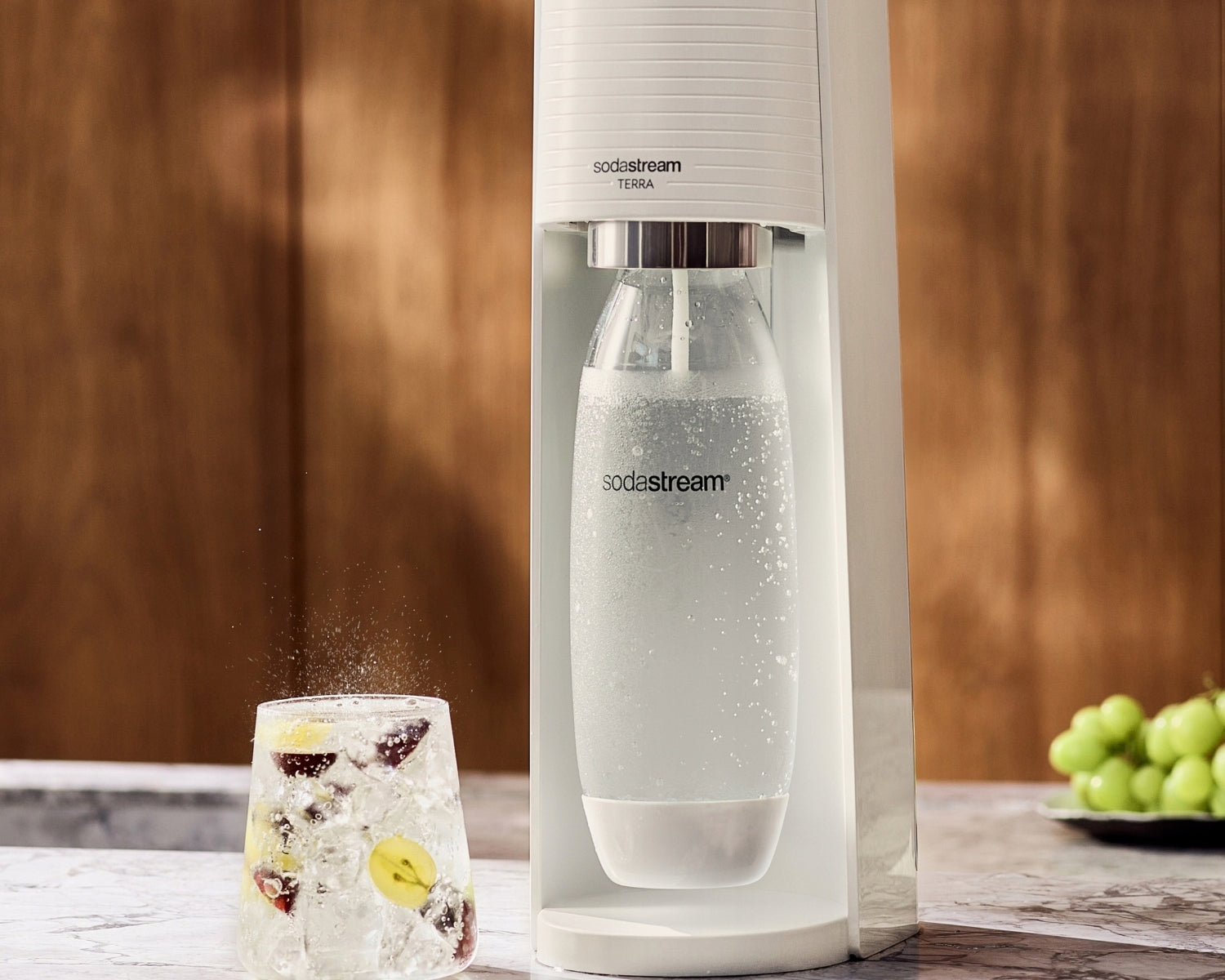 SodaStream TERRA Saturator for SODA WHITE + 3 BOTTLES + CO2 GAS Packaging status original
