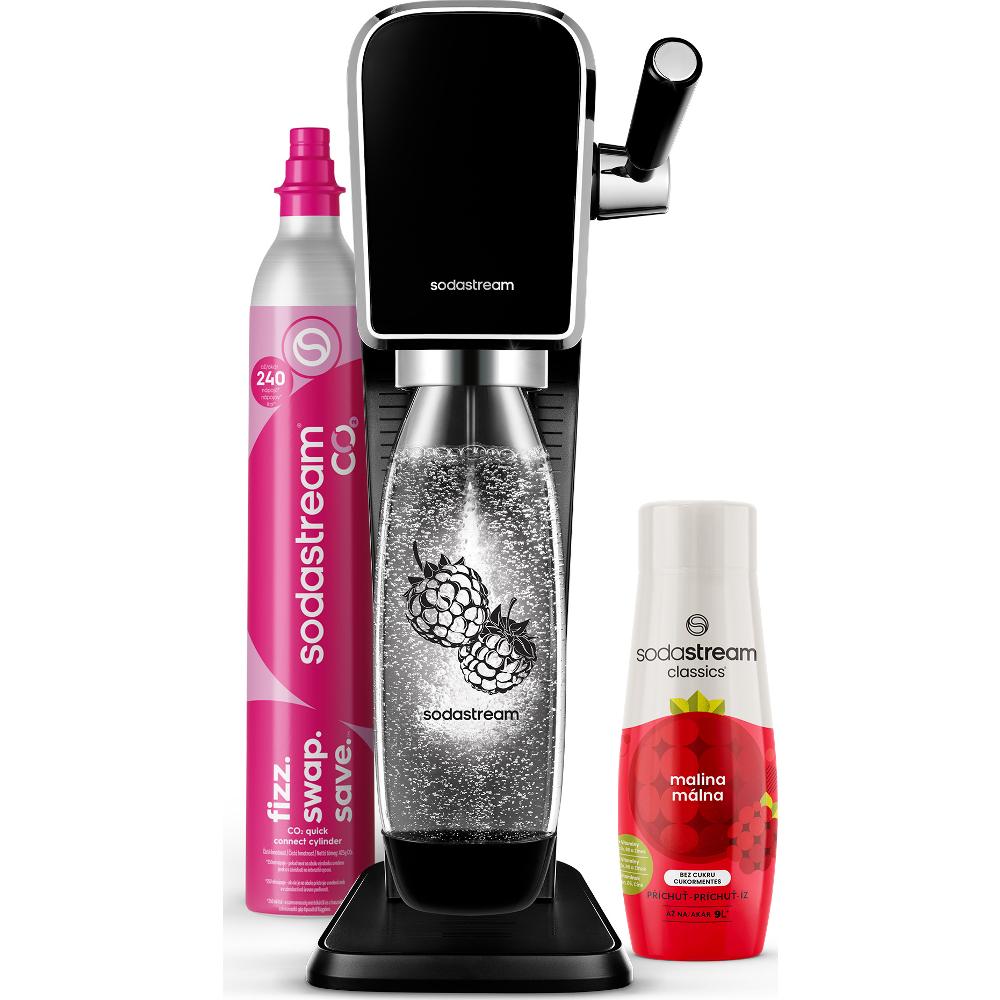 Sodastream Sada výrobníku ART Black Malina Zero Mpack Dominant color black