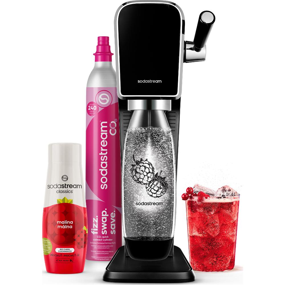 Sodastream Sada výrobníku ART Black Malina Zero Mpack