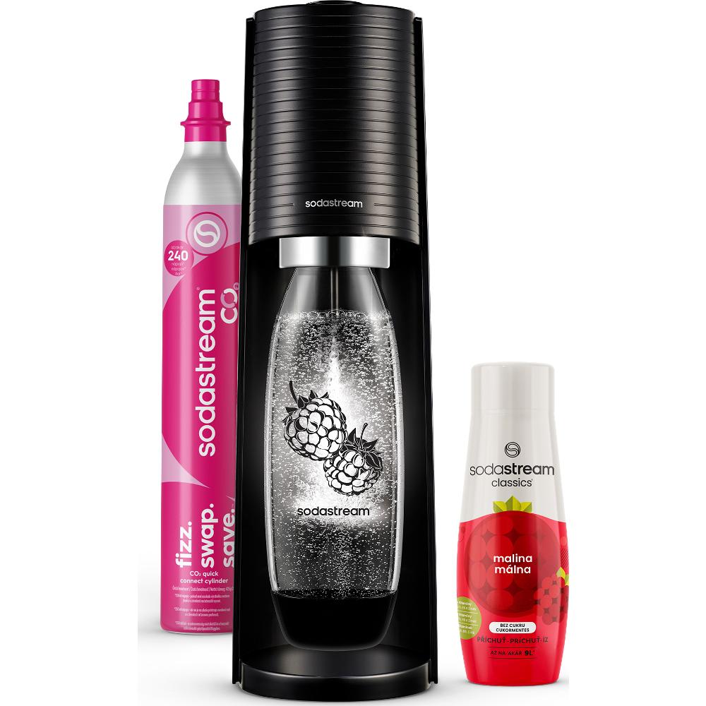 Sodastream Sada výrobníku TERRA Black Malina Zero Mpack Dominant color black