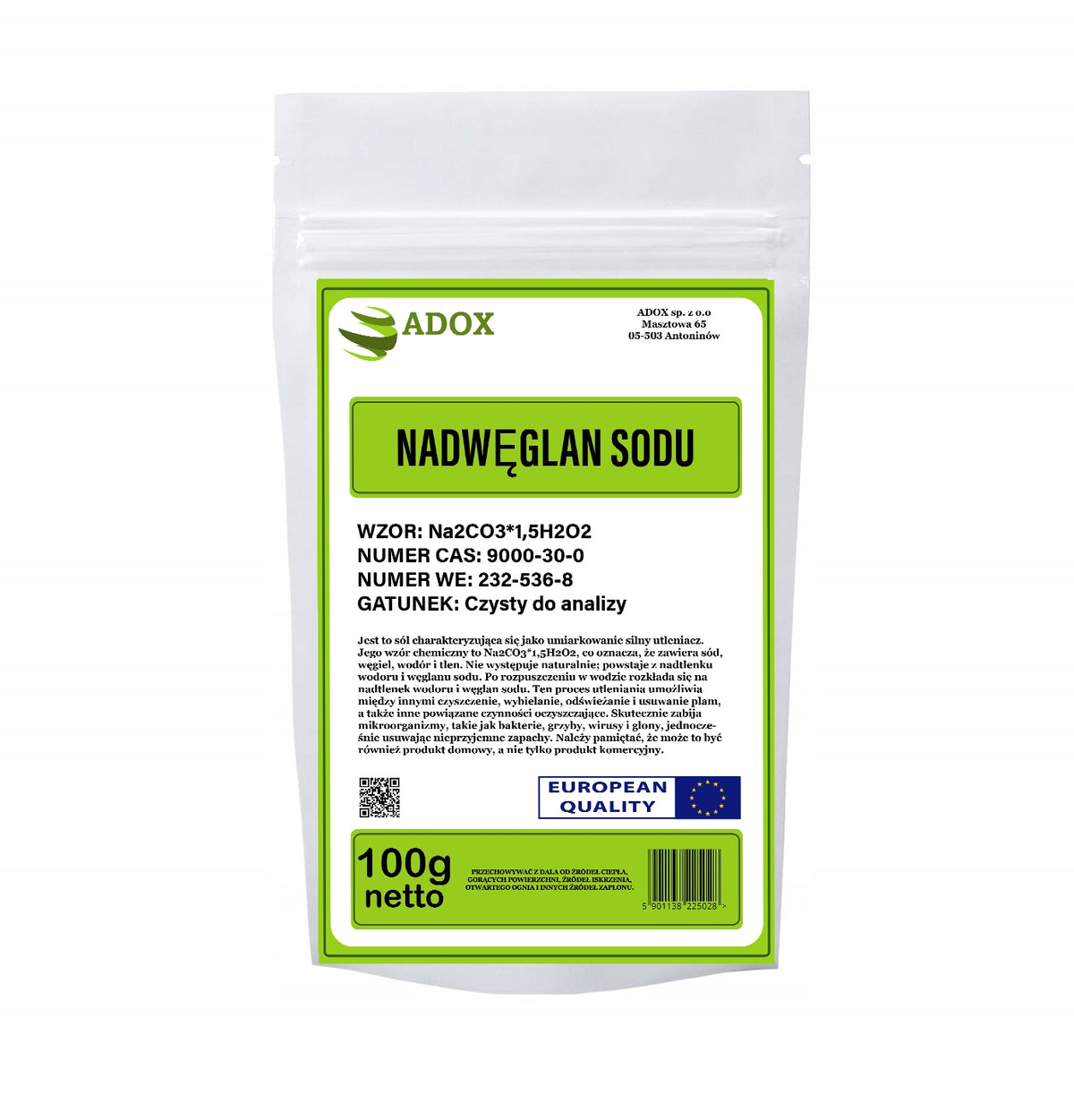 Sodium Percarbonate, Active Oxygen 100g – ADOX