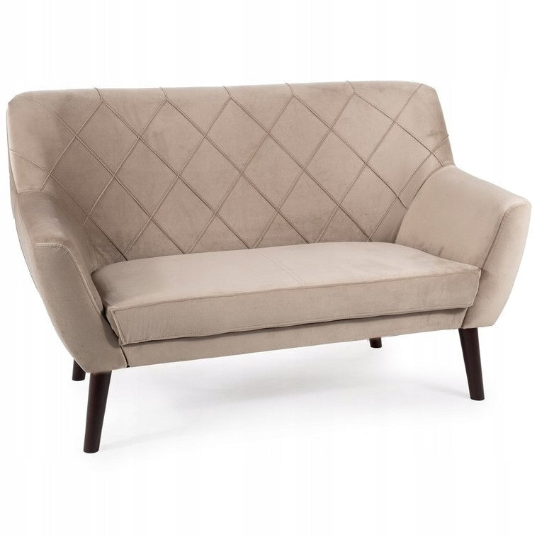 Sofa Signal Kier 2 Samt, beige/schwarz 