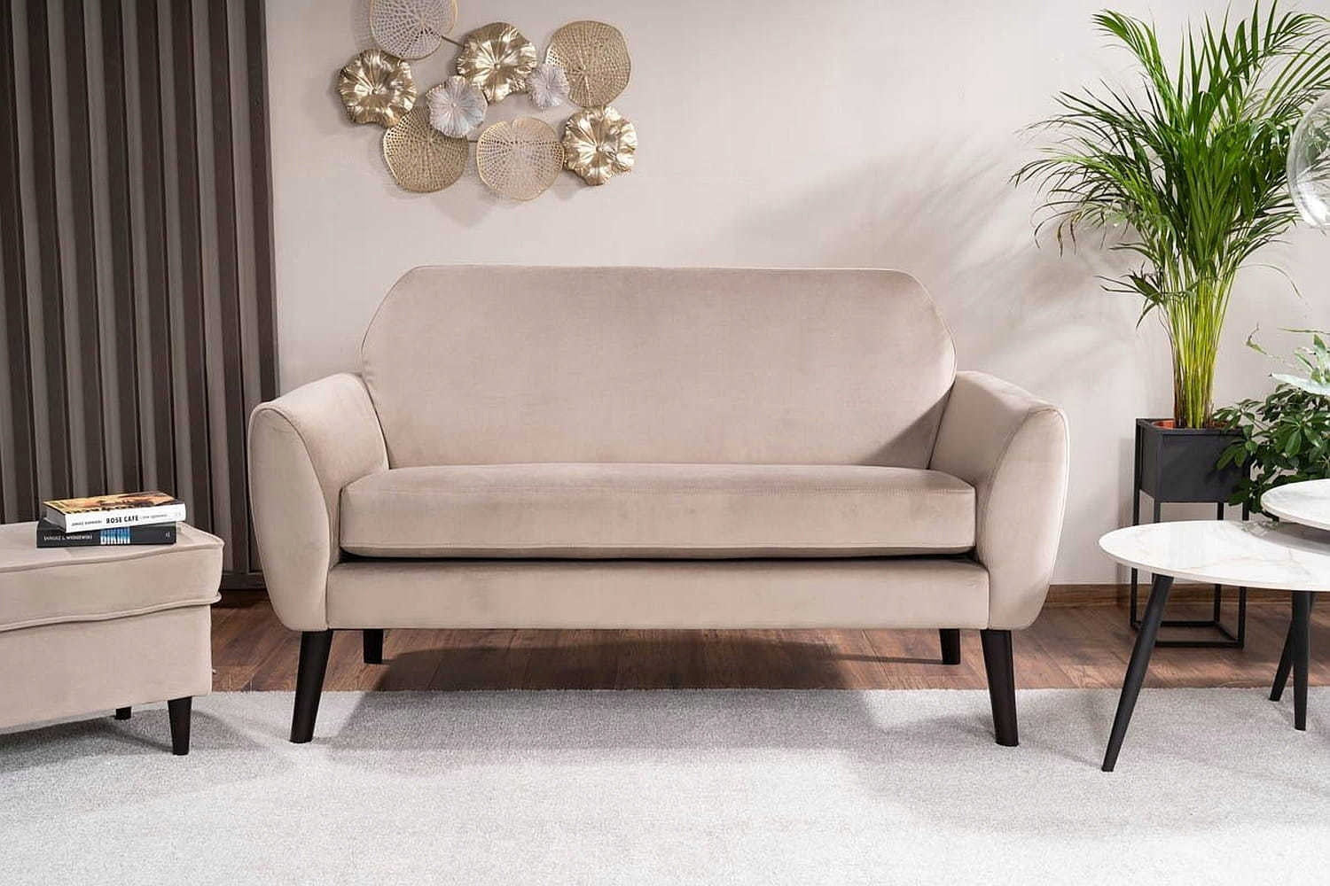 Sofa Signal Mena Samt, beige 