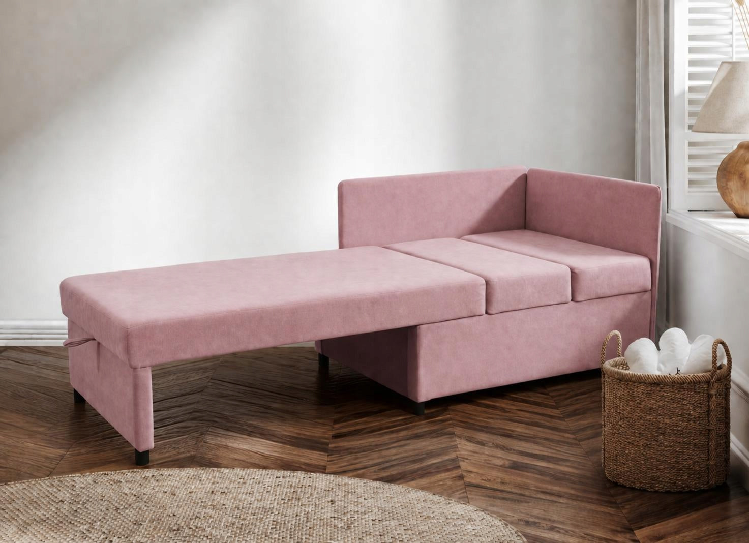 Sofa Viluś 106x75x80 cm sofa with sleeping and storage function pink Brand no brand