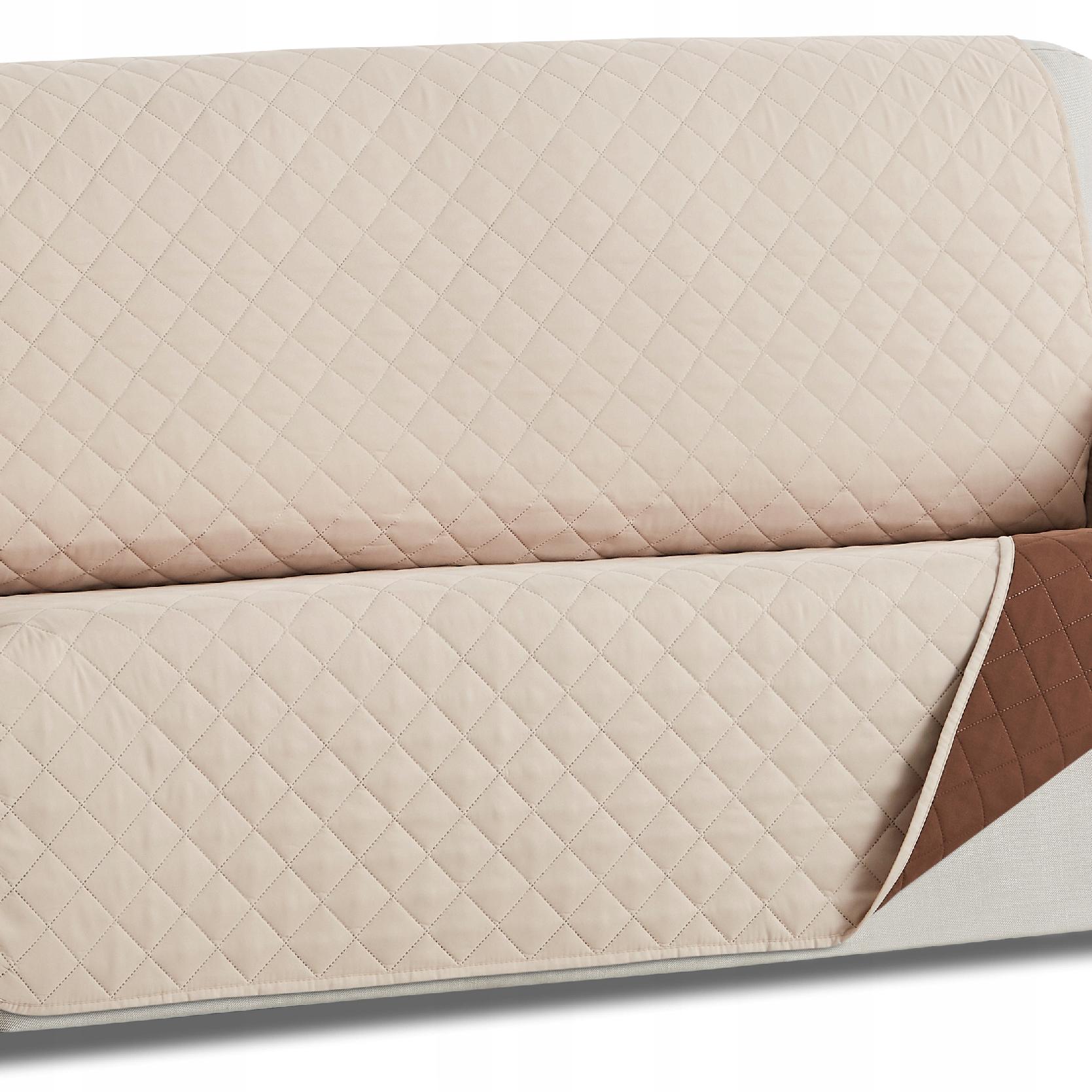 Sofa cover, sofa protector, double-sided cover, beige brown