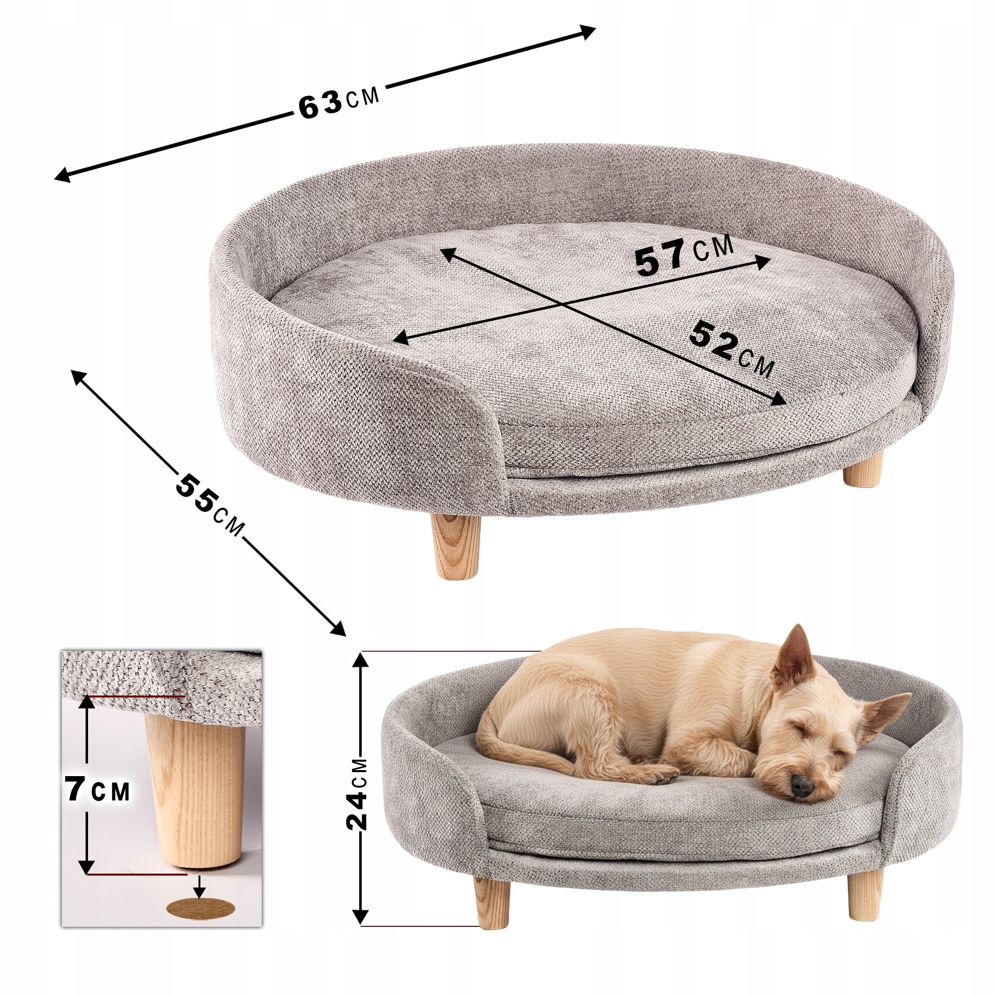 Sofa for Dog and Cat Playpen Comfort for Medium Animals Bed XL 65x55 Packaging status original