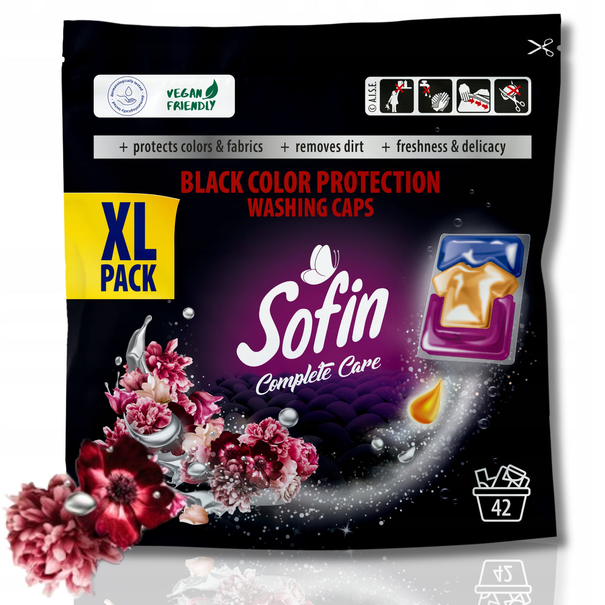 Sofin Dark Black Washing Capsules Color Protection XL 42pcs