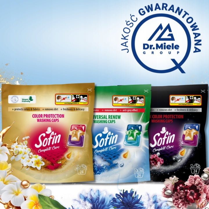 Sofin Dark and Colour Fabric Washing Capsules Black + Color 66 Washes Manufacturer code SOFIN CAPS 42+24 MIX BLACK I COLOR