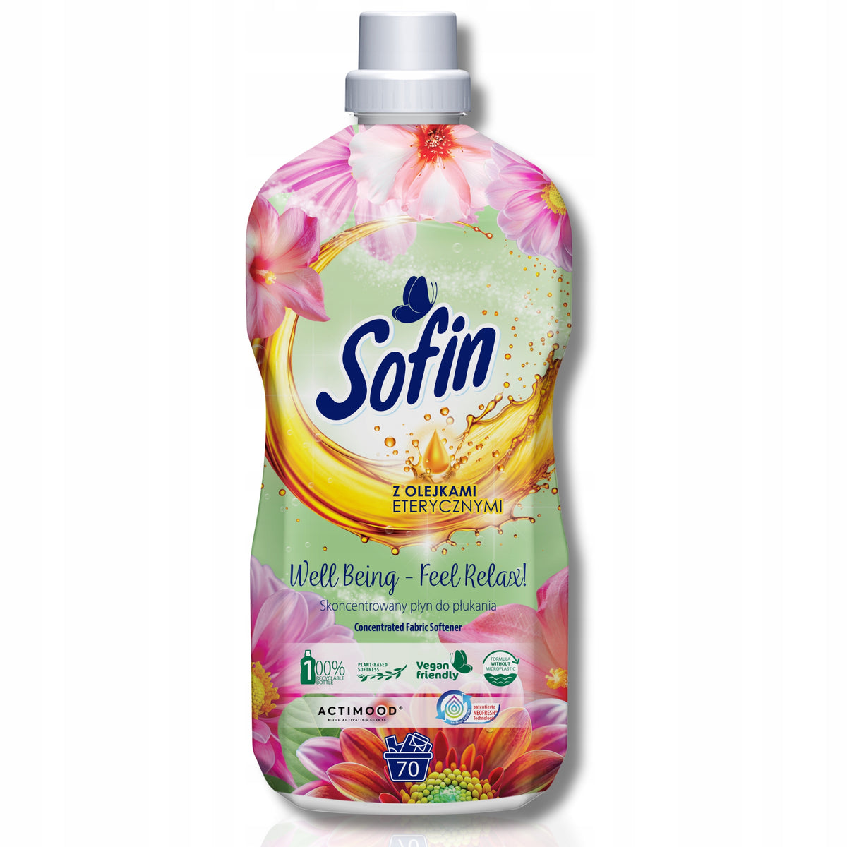 Sofin Well Being Fabric Rinse Liquid Feel Relax 1,4L VEGAN 70 Washes