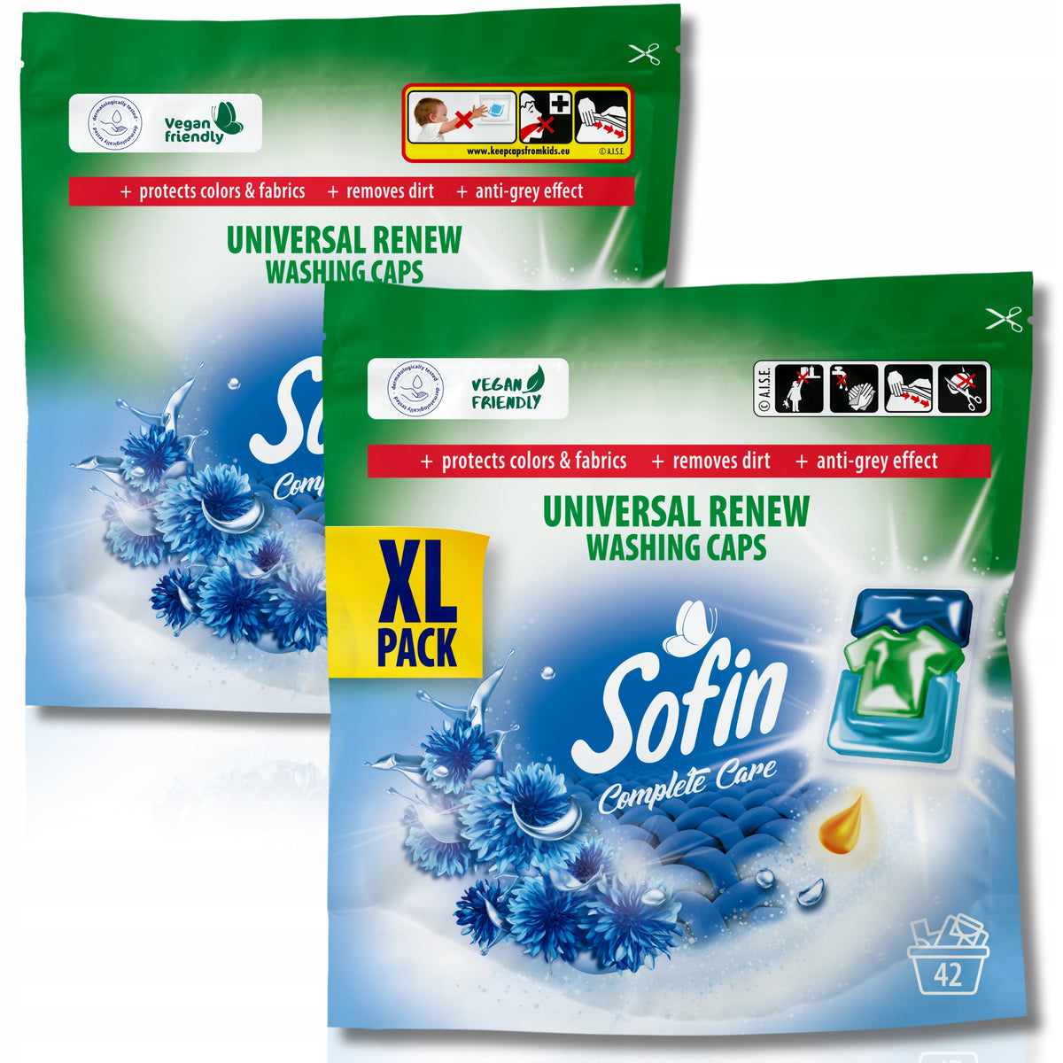 Sofin White and Light Vegan Washing Capsules Color Protection 66 Washes