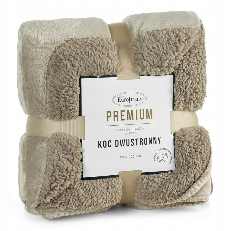 Soft BLANKET throw for armchair PLED double-sided TEDY 70x160cm beige Manufacturer code 5903571464071