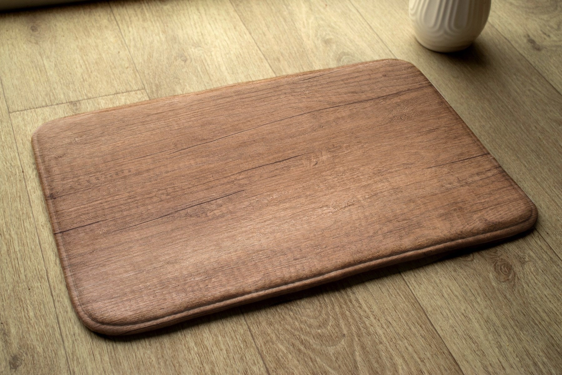 Soft Bathroom Rug Mat Wood Board Packaging status original